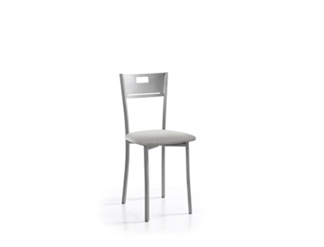 Silla de cocina Isabel aluminio 40x86x45cm Michigan Plata FANMUEBLES