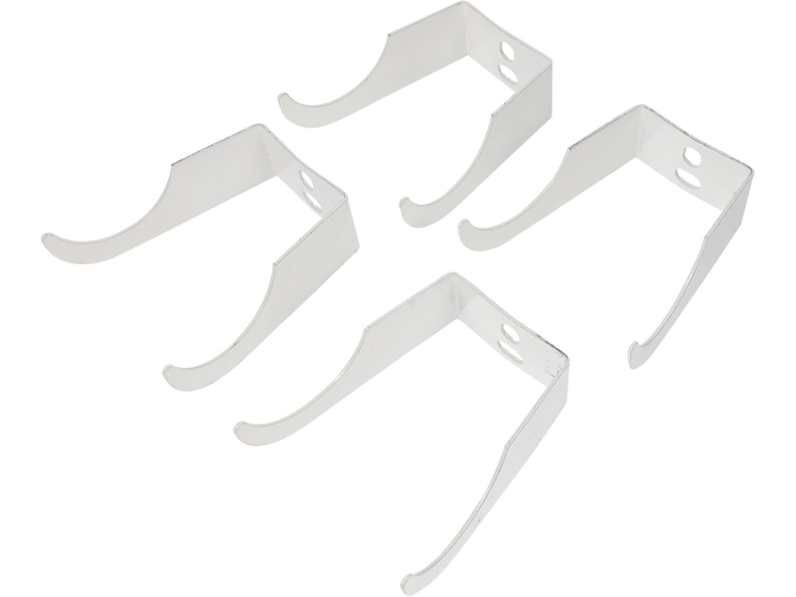 Ganchos Tubulares De Acero Blanco Para Radiadores De Baño, 4 Piezas Resistentes Y Elegantes.