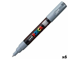 Rotuladoras POSCA Pc-1M Gris 6 Unidades
