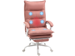 Sillón De Masaje Rosa Con Calefacción Ajustable