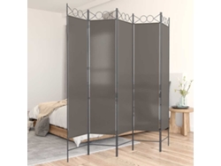 Biombo/separador de ambientes con 5 paneles | Separador de ambientes | Separador de ambientes 200x220 cm Tela antracita