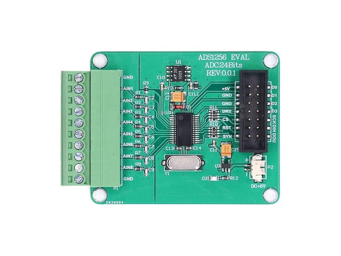 Módulo De Adquisición De Datos De 24 Bits Y 8 Canales Ads1256 De Alta Precisión Para Uso En Laboratorios Y Fábricas.