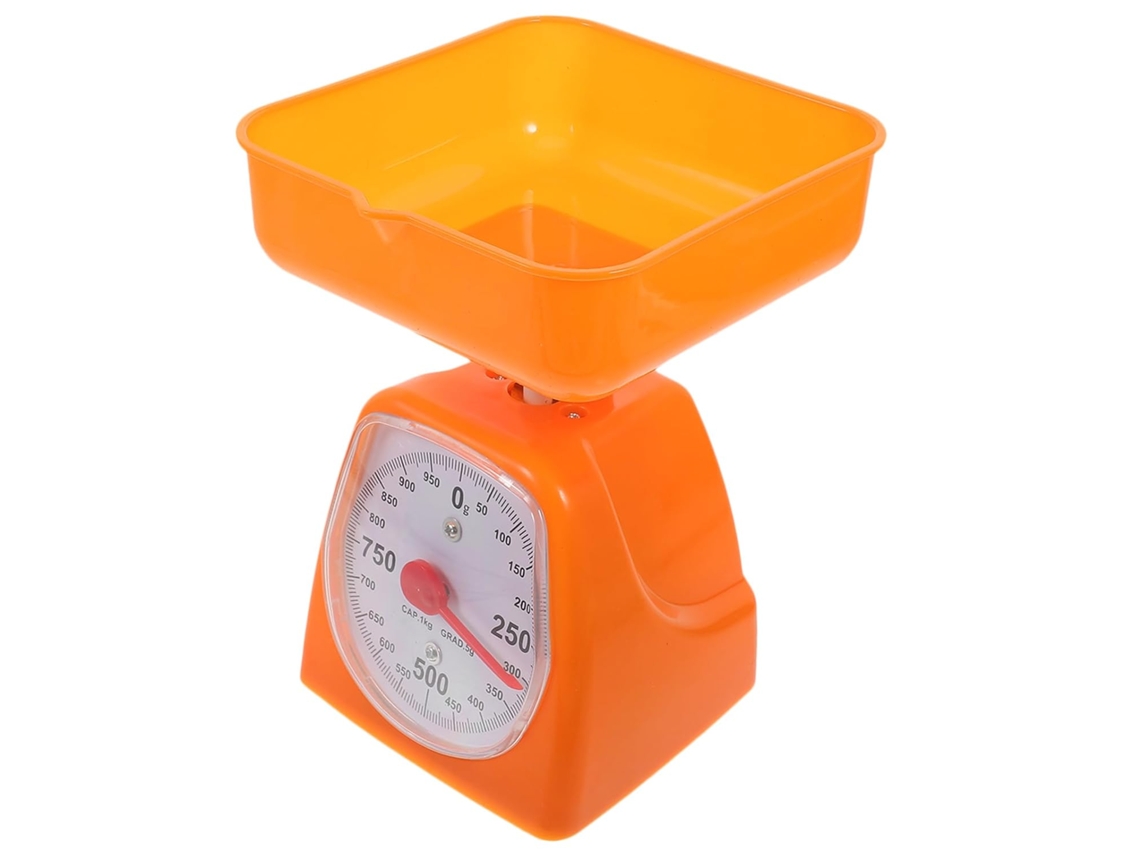 Balanza De Cocina Naranja De 2 Kg Con Pantalla De Plástico Transparente