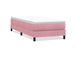 Maison Exclusive - Cama Box Spring Sin Colchón Terciopelo Rosa 100x210 Cm