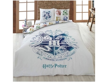 Funda de Edredón WARNER BROS Algodão harry potter hogwarts