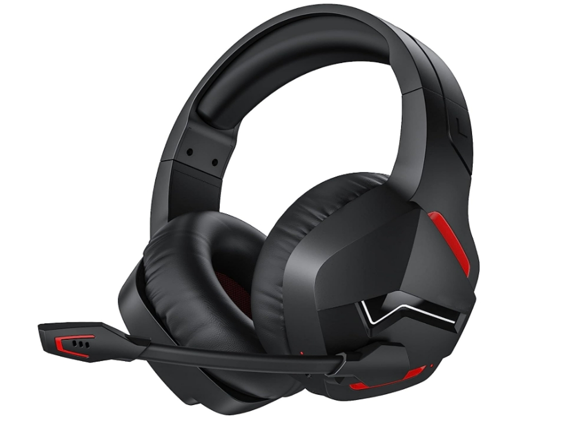 YEMAESRE Bw01 Auriculares Inalámbricos para Juegos con Micrófono para Pc Ps4 Ps5 Playstation 4 5 2.4G Inalámbricos Bluetooth Usb para Computadora Portátil Negro