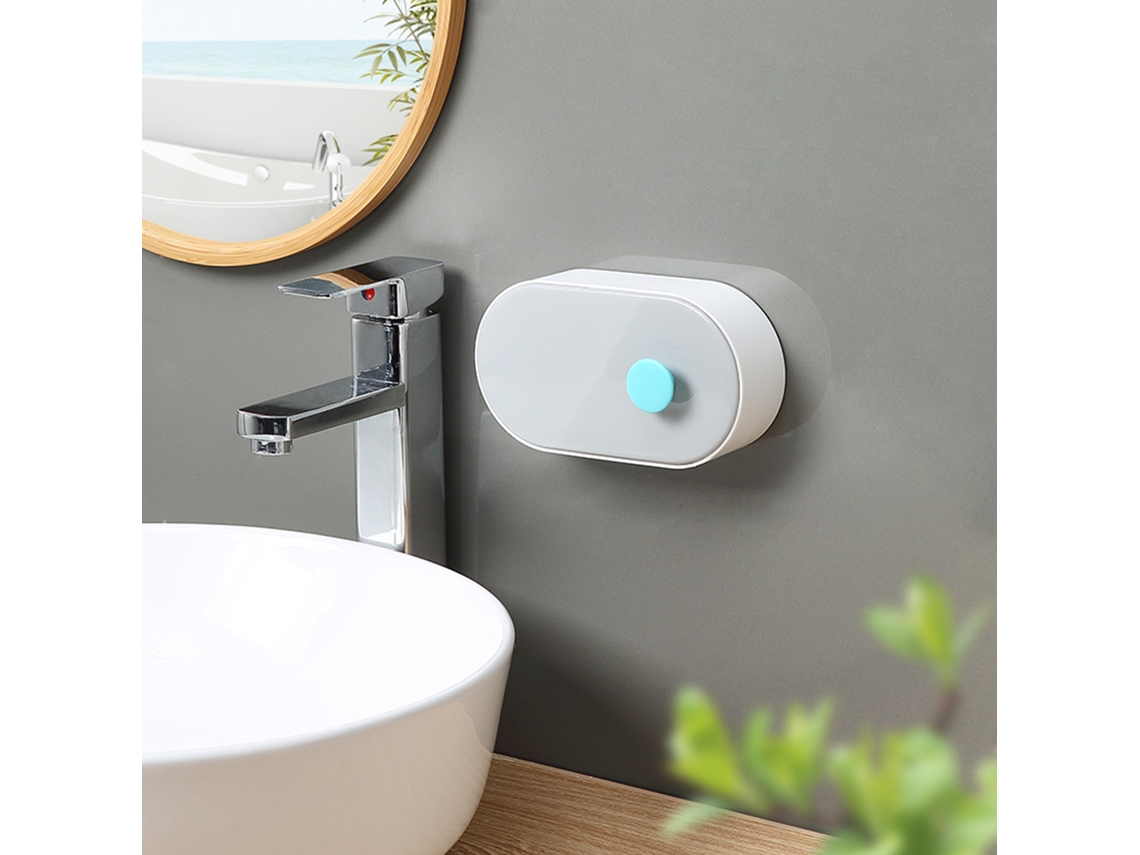 Jabonera universal de pared Kofihety sin necesidad de taladrar con cubierta antipolvo para ducha