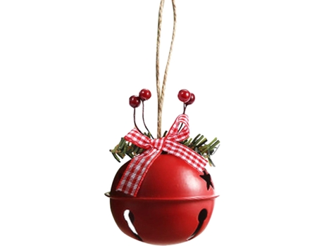 Juego de decoraciones de árbol de Navidad de metal de 6 piezas, campana de adorno para colgantes de decoración de cumpleaños de árbol de Navidad