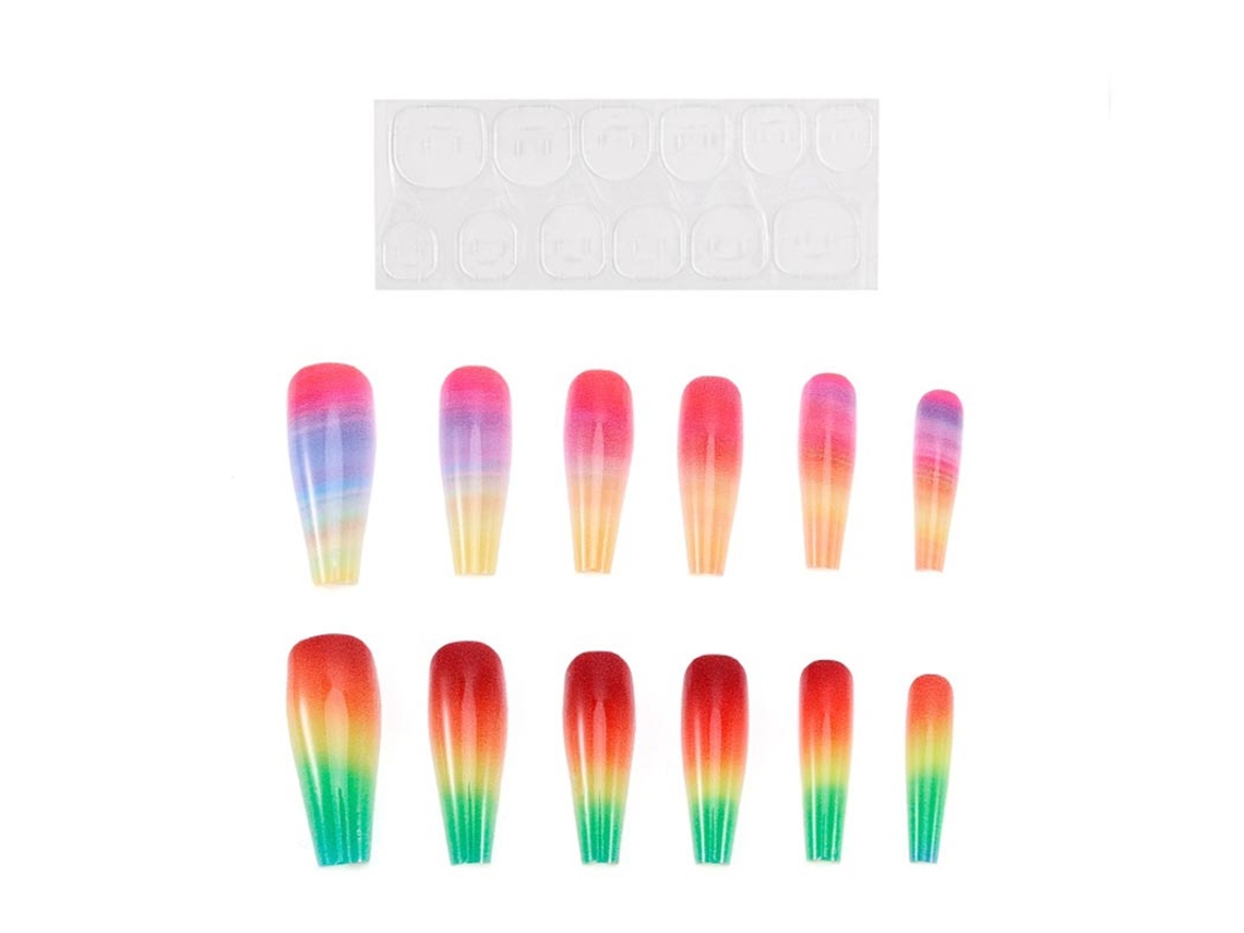 Pack de 13 Uñas Autoadhesivas Arcoíris