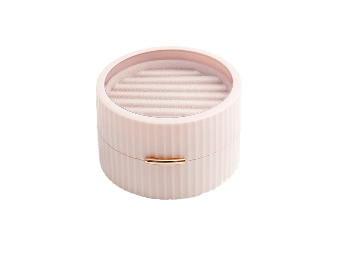 Caja de joyas de cuero PU portátil para viaje Kofihety