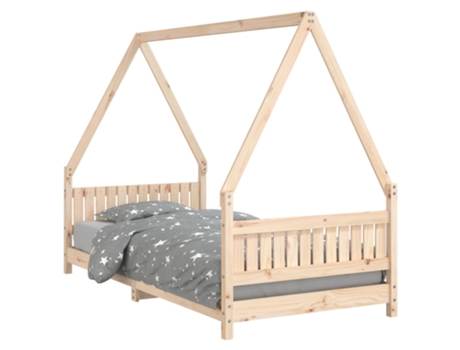 Estructura De Cama Infantil VIDAXL Marrón Madera (90x190 cm)