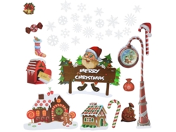 Juego Adhesivos Para Ventana Navideños