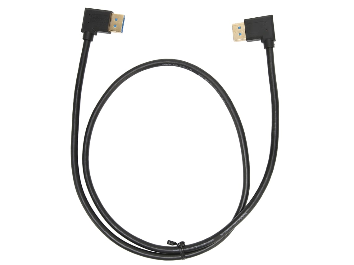 Cable Displayport 1.4 32.4gbps, Ángulo Recto De 90 Grados, Dp Macho A Dp Macho, Compatible Con 8k 60hz, 4k 144hz Y 2k