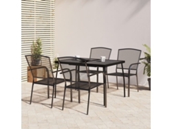 Conjunto de comedor de jardín de 2 piezas en acero antracita Dkd Home Decor
