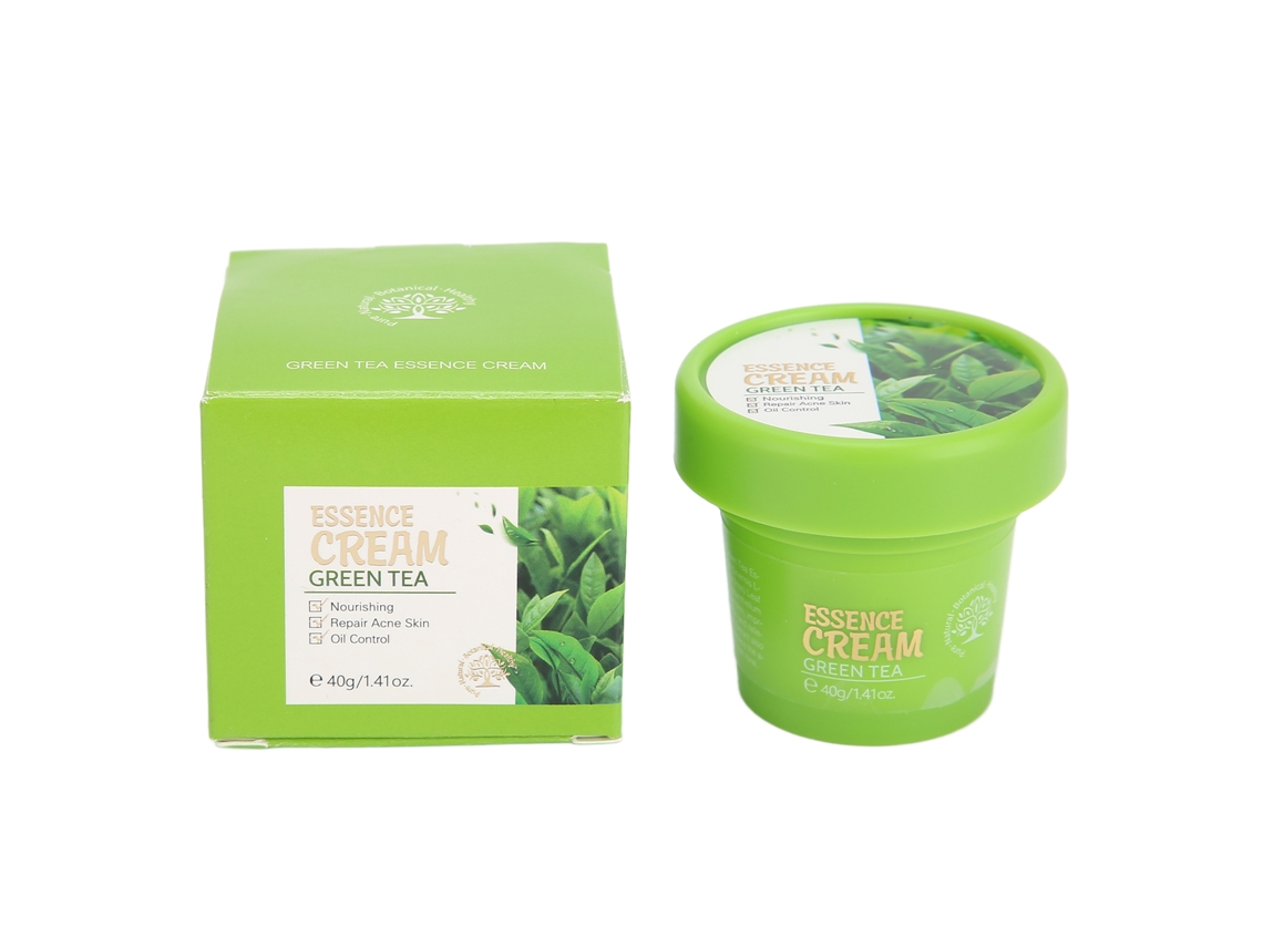 Crema facial de té verde con hidratación y reparación para la piel