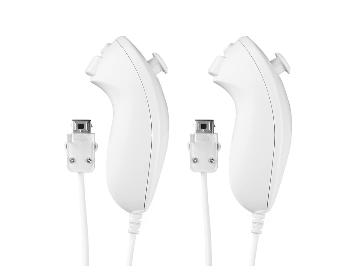 Paquete De 2 Controladores Nunchuk Para Wii, Controlador De Juego Nunchuk Jostick Remoto Compatible Con Mandos De Videojuegos Nintendo Wii Y Wii U