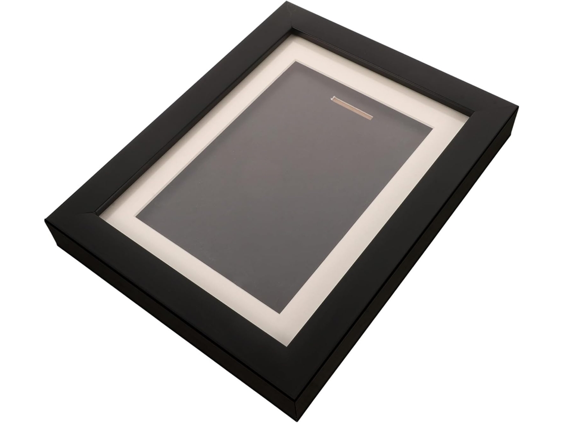 Marco de exhibición para medallas deportivas 15x20 Negro Soporte vertical Caja de madera gruesa GOKOCO Presentación