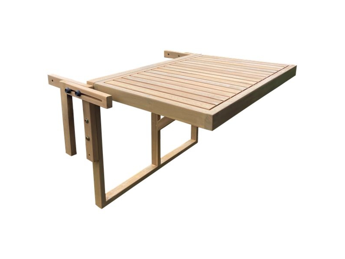Mesa De Balcón Plegable De Acacia 2 Plazas Sumba