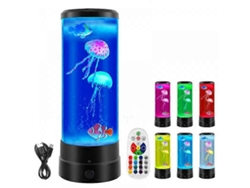 Lámpara RGB de protección ocular con forma de medusa simulada para acuario, color Rosewell