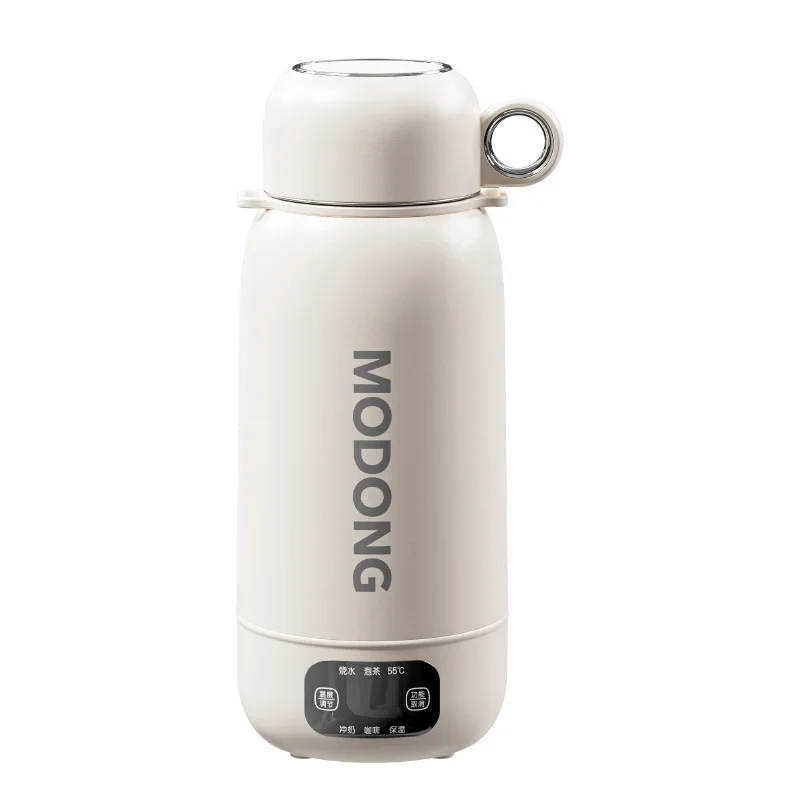 Hervidor Eléctrico Para Coche (marrón Claro) De 1,0 L Con Taza Calefactora Eléctrica Y Dispensador De Agua Multifuncional.