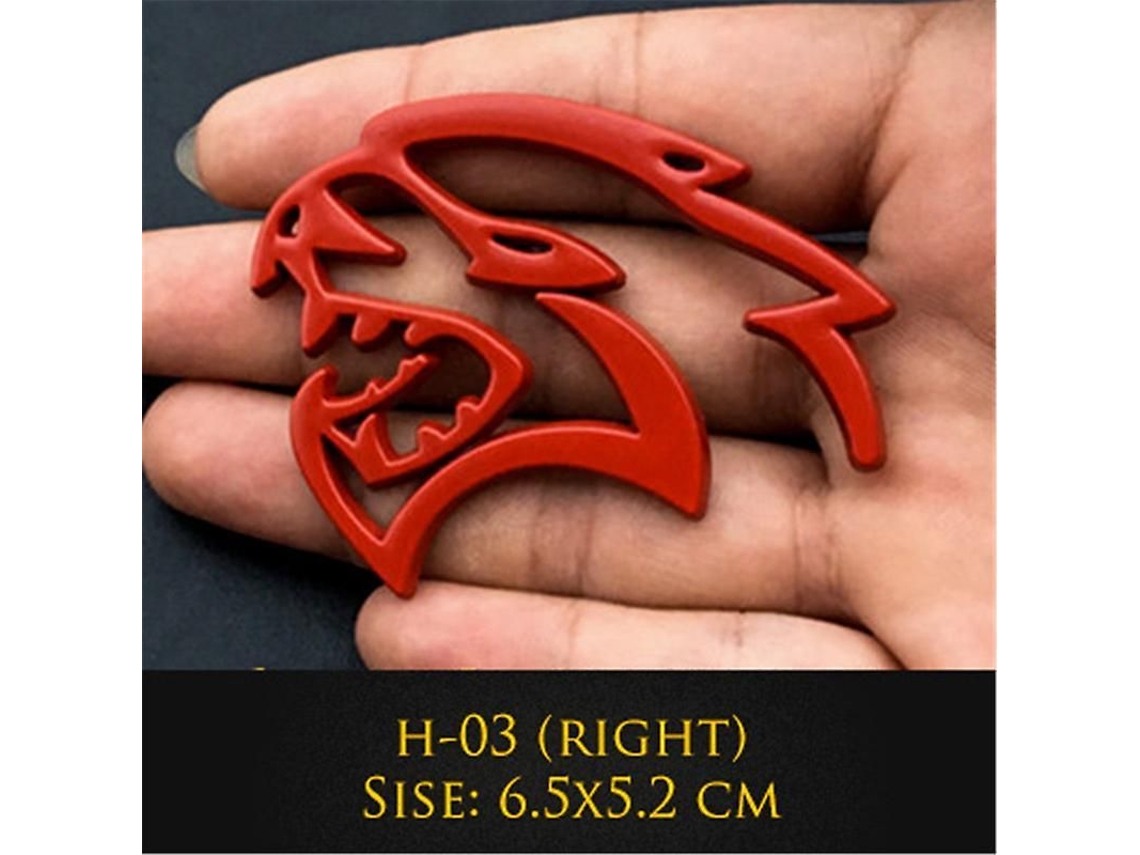 Insignia Metal 3d Hellcat Para Dodge Challenger Jeep, Pegatina Decorativa Para Puerta, Paragolpes Y Maletero H-06
