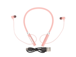 Auriculares Inalámbricos Bluetooth 5.2 Con Banda Para El Cuello, Resistentes Al Agua Ipx5, Estéreo Con Graves Potentes, Color Rosa.