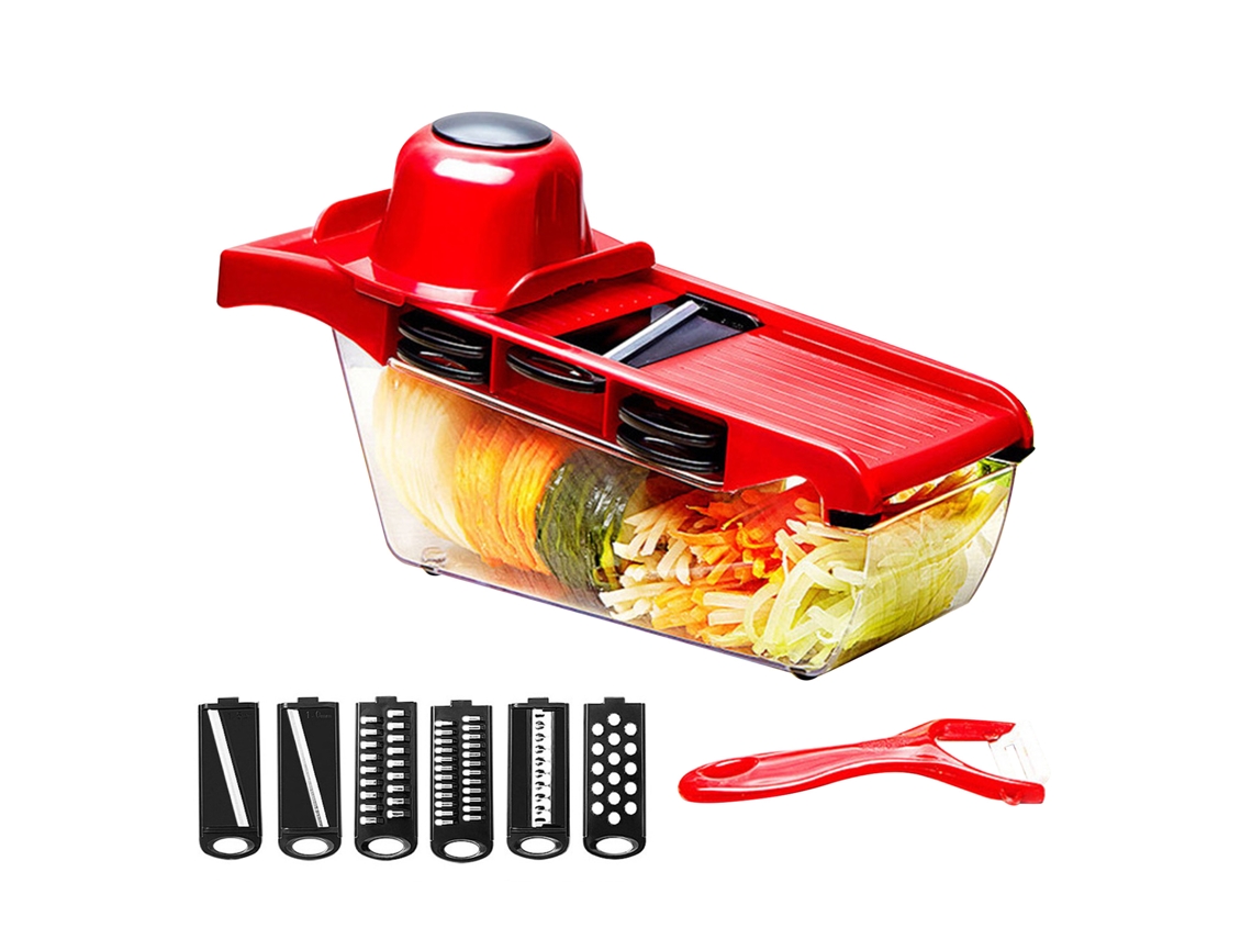 Cortador De Verduras Multifuncional 6 En 1 Con Pelador Y Cuchillas Para Patatas Y Ensaladas.