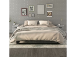 Mesitas de Noche LOVELY HOME Mesinha 2 Pcs 40X35X47,5 Cm Sonoma Cinzento
