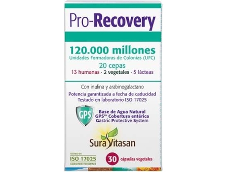 Complemento Alimentar SURA VITASAN Pro-Recovery (30 cápsulas vegetais)