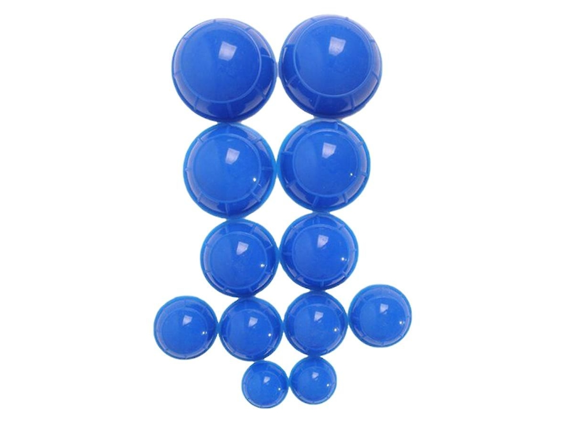12 Ventosas De Silicona Azules Para Masaje Con Ventosas De Vacío.