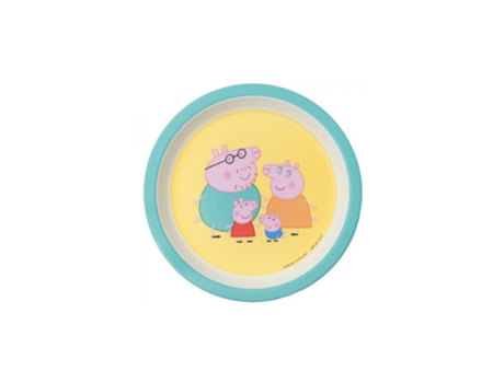 Juego de 6 Platos PETIT JOUR para bebé Peppa Pig Avec Les Parents (Verde - Melamina - 18 x 18 x 2 cm)