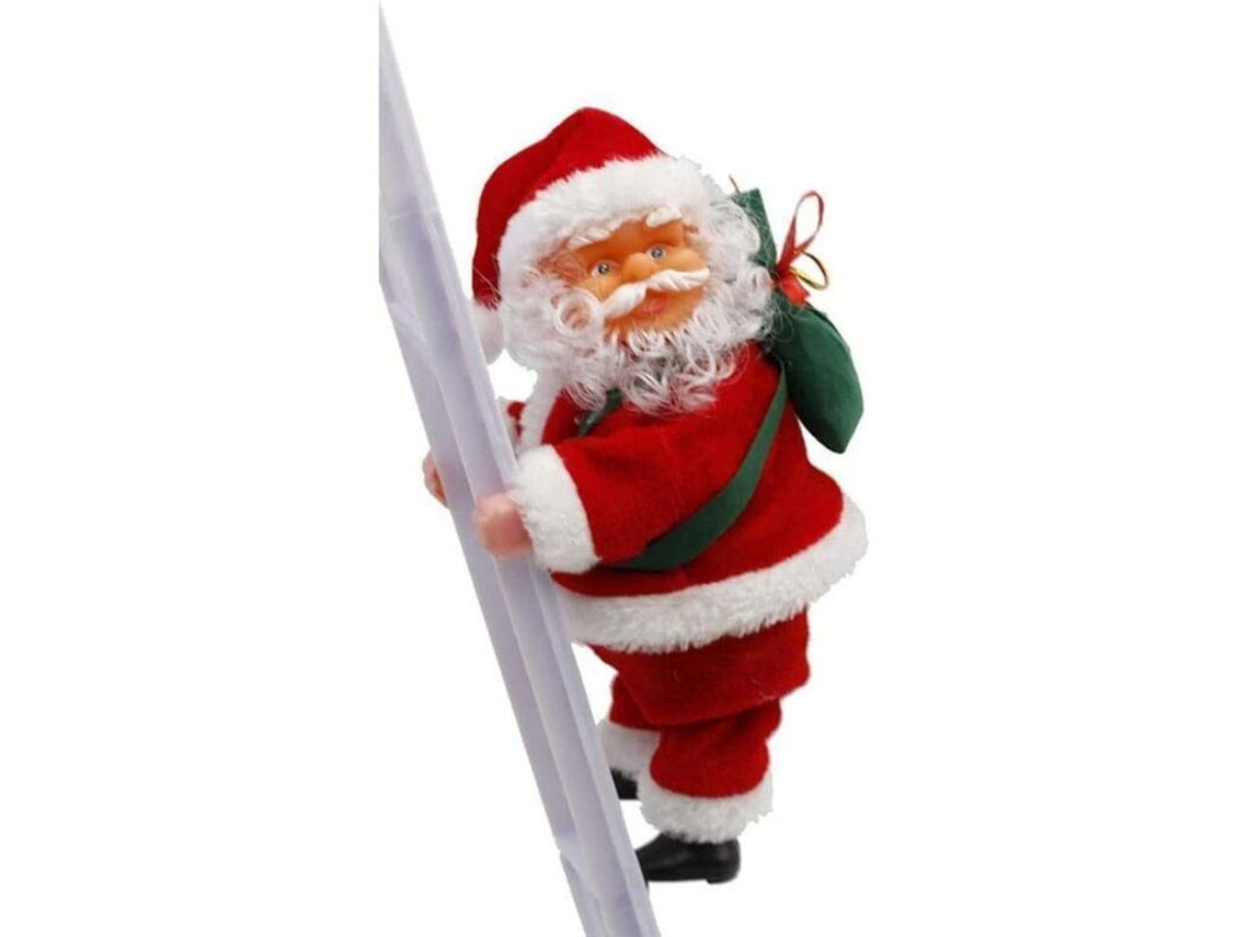Santa Eléctrico Trepando En Escalera O Cuerda Para Interior Y Exterior Navideño Decoración
