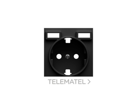 Tapa Enchufe Con Cargadores Usb 2.1A Tipo a Negro Mate Serie Concept SIMON