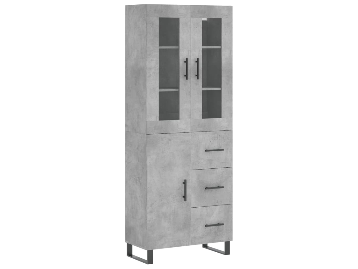 Maison Exclusive - Aparador Alto Madera Contrachapada Gris Hormigón 69,5x34x180 Cm
