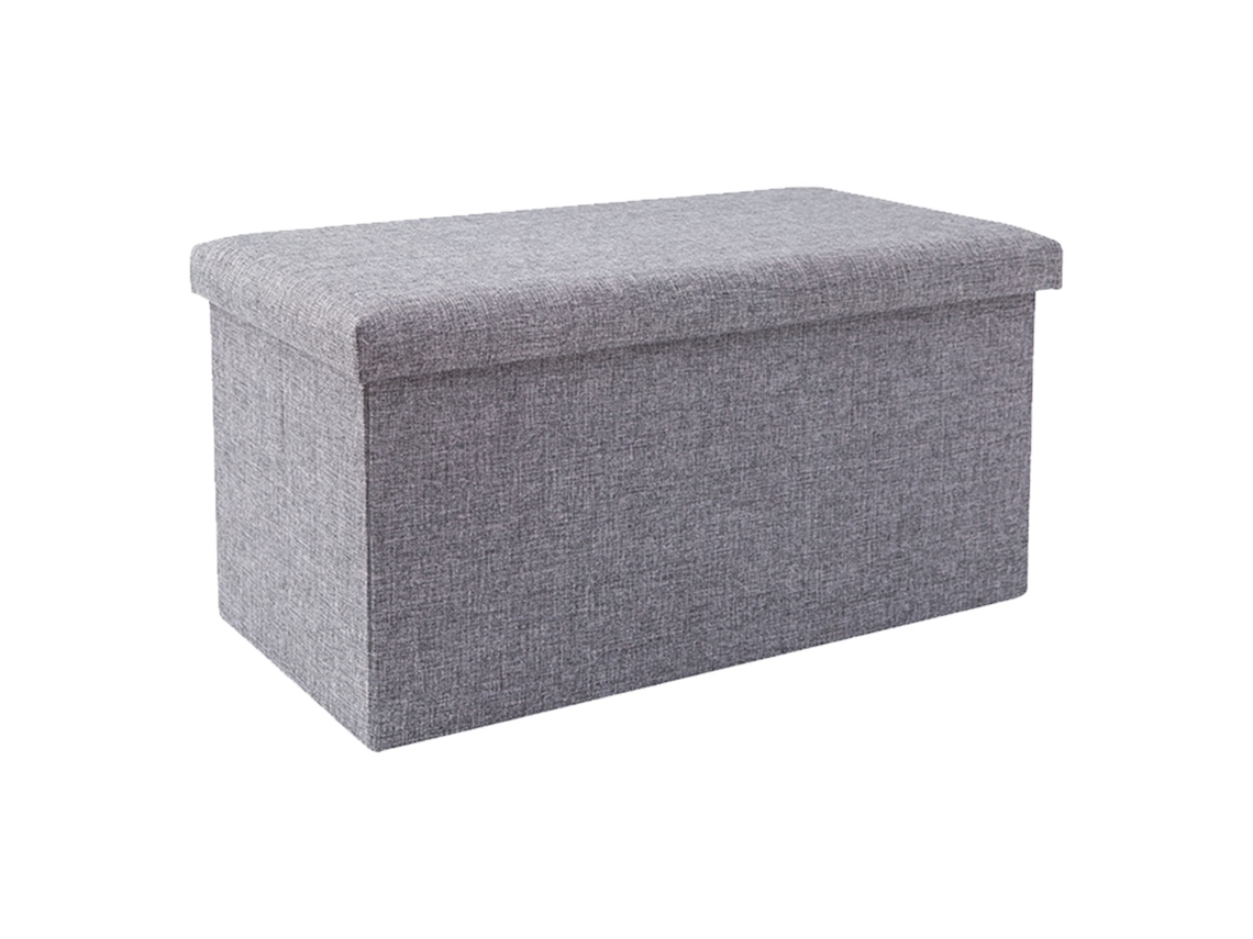 Reposapiés plegable de tela con almacenamiento, banco multifuncional para sala de estar y dormitorio.