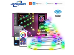 Luces LED RGBIC inteligentes Lixincorda de 5 a 20 m con sincronización musical, resistencia al agua IP68, control por aplicación, control remoto y voz con Alexa y Google.