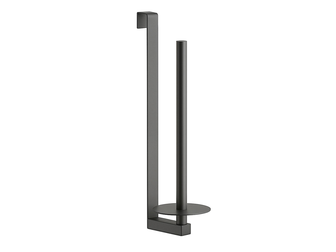 Portarrollos de papel higiénico lateral, acabado metalizado, fabricado en acero inoxidable Kibath