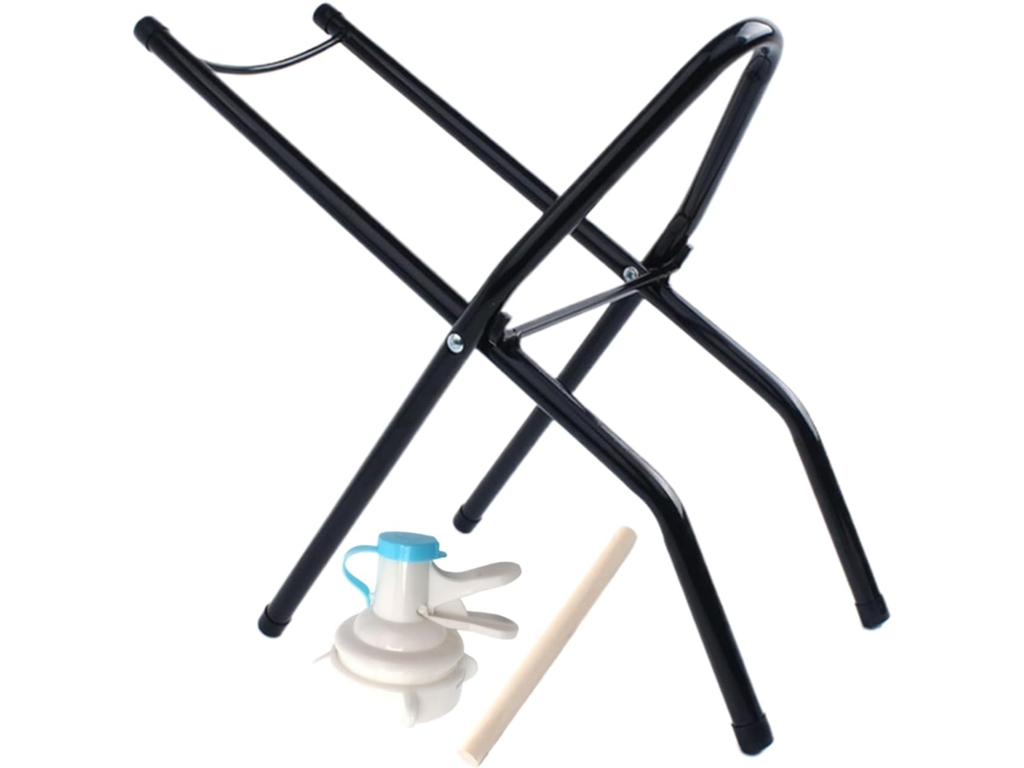 Portabidón | Almacenamiento compacto para bidón | Soporte plegable con boquilla y Gokoco