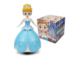 Boneca Rebe Princesa Bailarina Giratória com Música e Luzes Coloridas - Brinquedo Musical para Meninas 133b