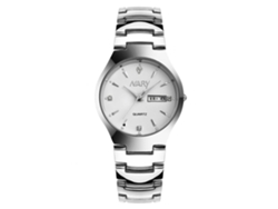 Reloj Analógico De Cuarzo Con Correa De Acero Inoxidable Para Hombre Nary Calendar White