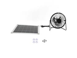 Ventilador Solar De 6w Y 5v Con Interfaz Usb Dual Para Coche Y Mascotas.