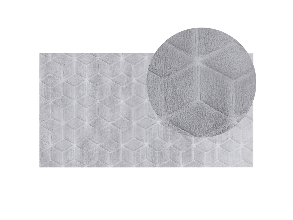 Alfombra BELIANI Thatta de Poliéster Gris 80x150