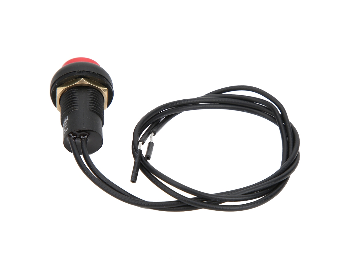 Llave de presión redonda impermeable de 12 mm con luz autoblocante A4127