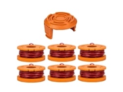 Repuestos Para Cortacésped N7u Para Worx Wg150 Wg151 Wg163 G165, 6 Carretes + 1 Tapa V9w, Wa0010+wa6531