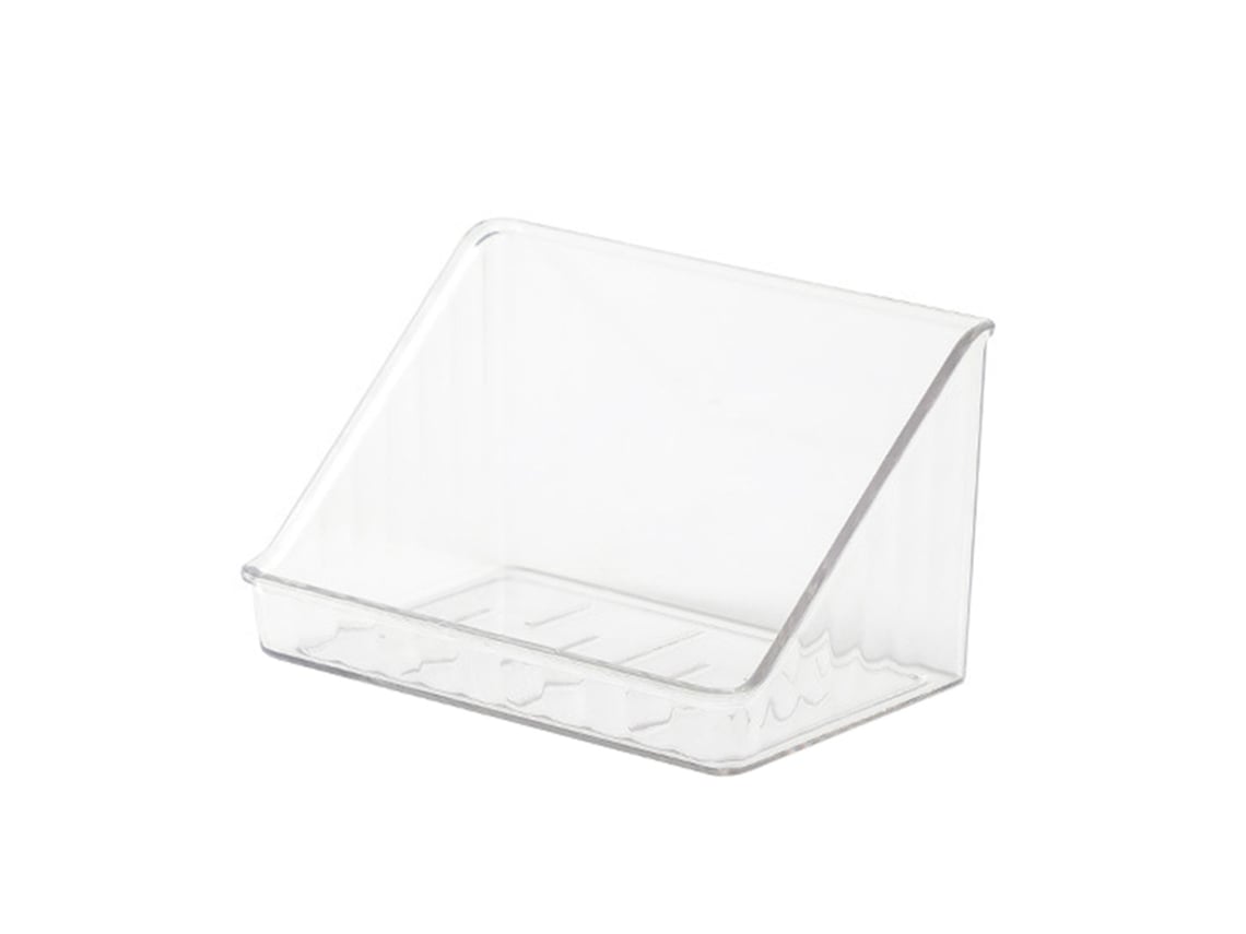 Estante flotante para baño, inclinado y de pared, gran capacidad, transparente, autoadhesivo, ahorra espacio.