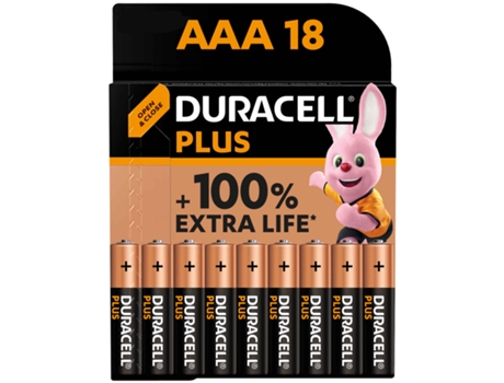 Juego de 18 Pilas Aaa Plus DURACELL