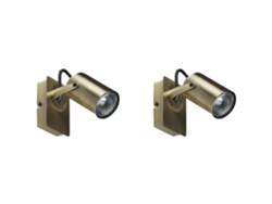 Conjunto de 2 lámparas de pared de metal latón KLIP