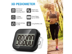 Podómetro 3d Para Contar Pasos Con Clip Y Cordón Extraíbles, Pantalla Grande, Preciso Para Hombres, Mujeres Y Niños.
