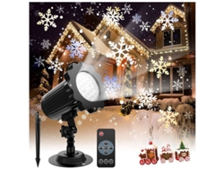 Proyector De Luces Navideñas Con Copos De Nieve Led Ip65 Para Uso En Exteriores E Interiores, Bodas Y Fiestas.