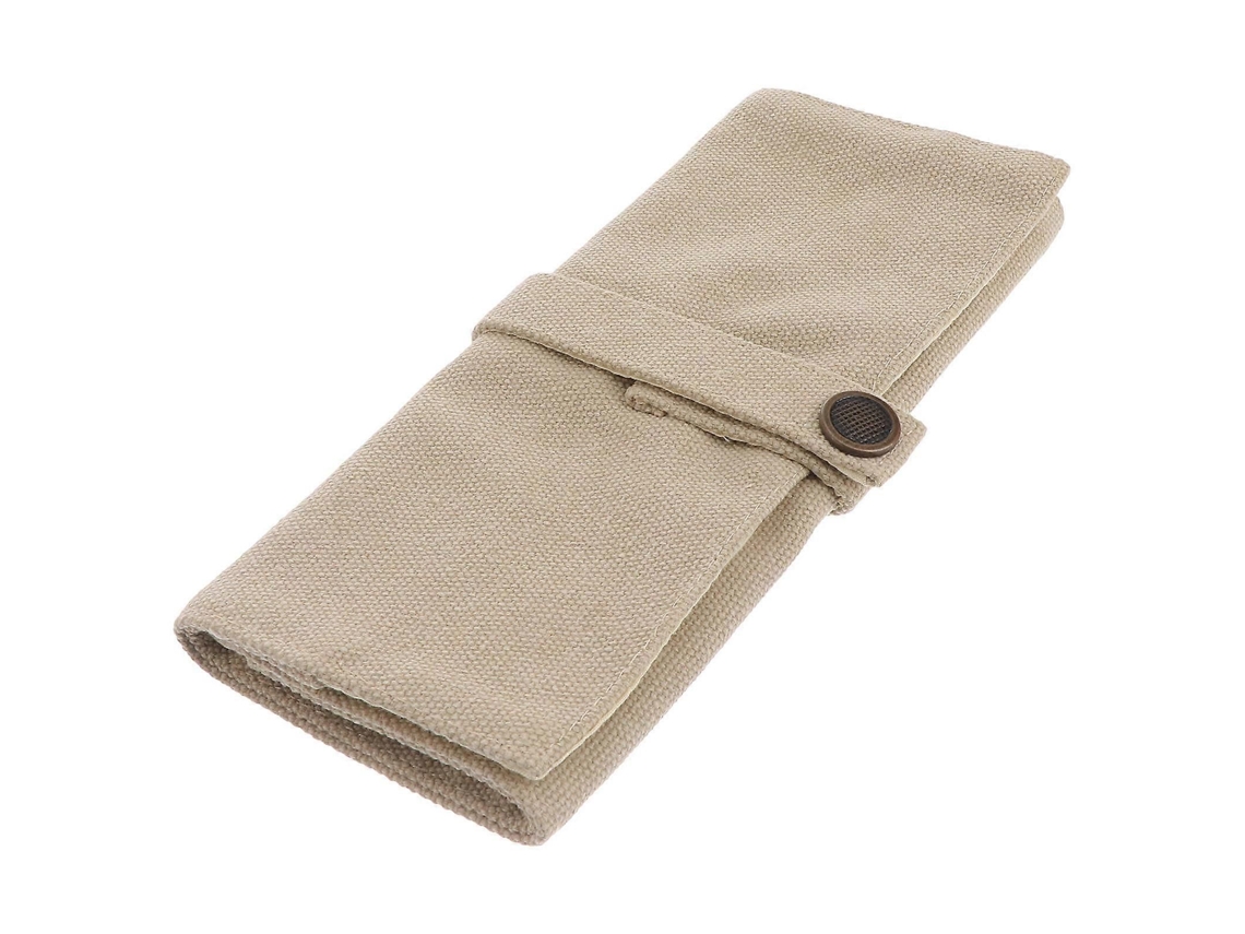 Bolsa De Armazenamento Para Pulseira De Smartwatch Em Lona Bege.
